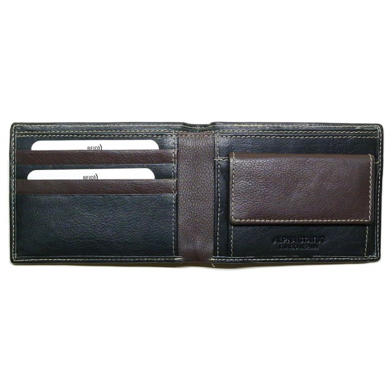 Δερμάτινο Πορτοφόλι ALPHA STATUS 10101-0 RFID BLACK