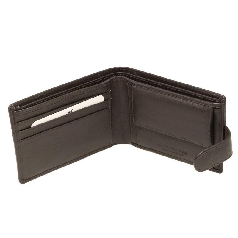 Δερμάτινο Πορτοφόλι ALPHA STATUS 10113-0 RFID COCCOA BROWN