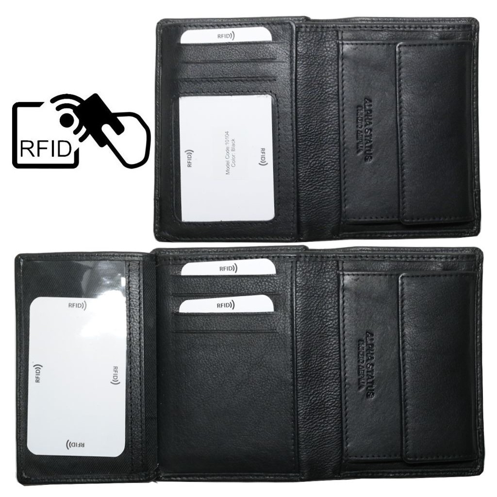 Δερμάτινο Πορτοφόλι ALPHA STATUS 10104-0 RFID BLACK