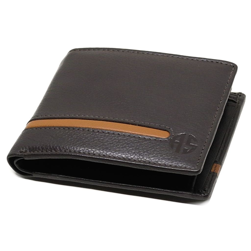 Δερμάτινο Πορτοφόλι ALPHA STATUS 10110-0 RFID COCCOA BROWN