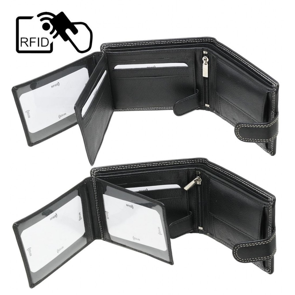 Δερμάτινο Πορτοφόλι ALPHA STATUS 10111-0 RFID BLACK