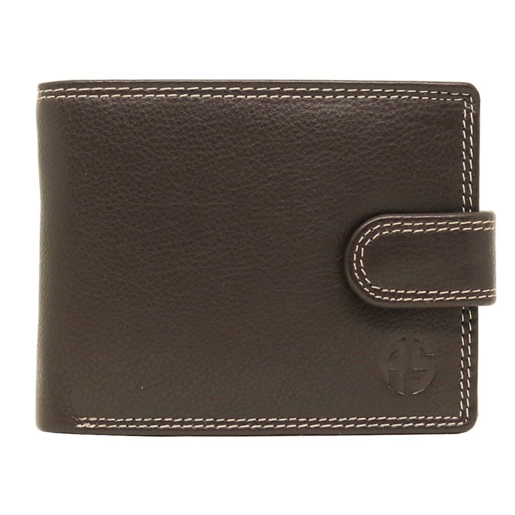 Δερμάτινο Πορτοφόλι ALPHA STATUS 10111-0 RFID COCCOA BROWN