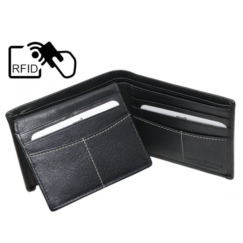 Δερμάτινο Πορτοφόλι ALPHA STATUS 10109-0 RFID BLACK