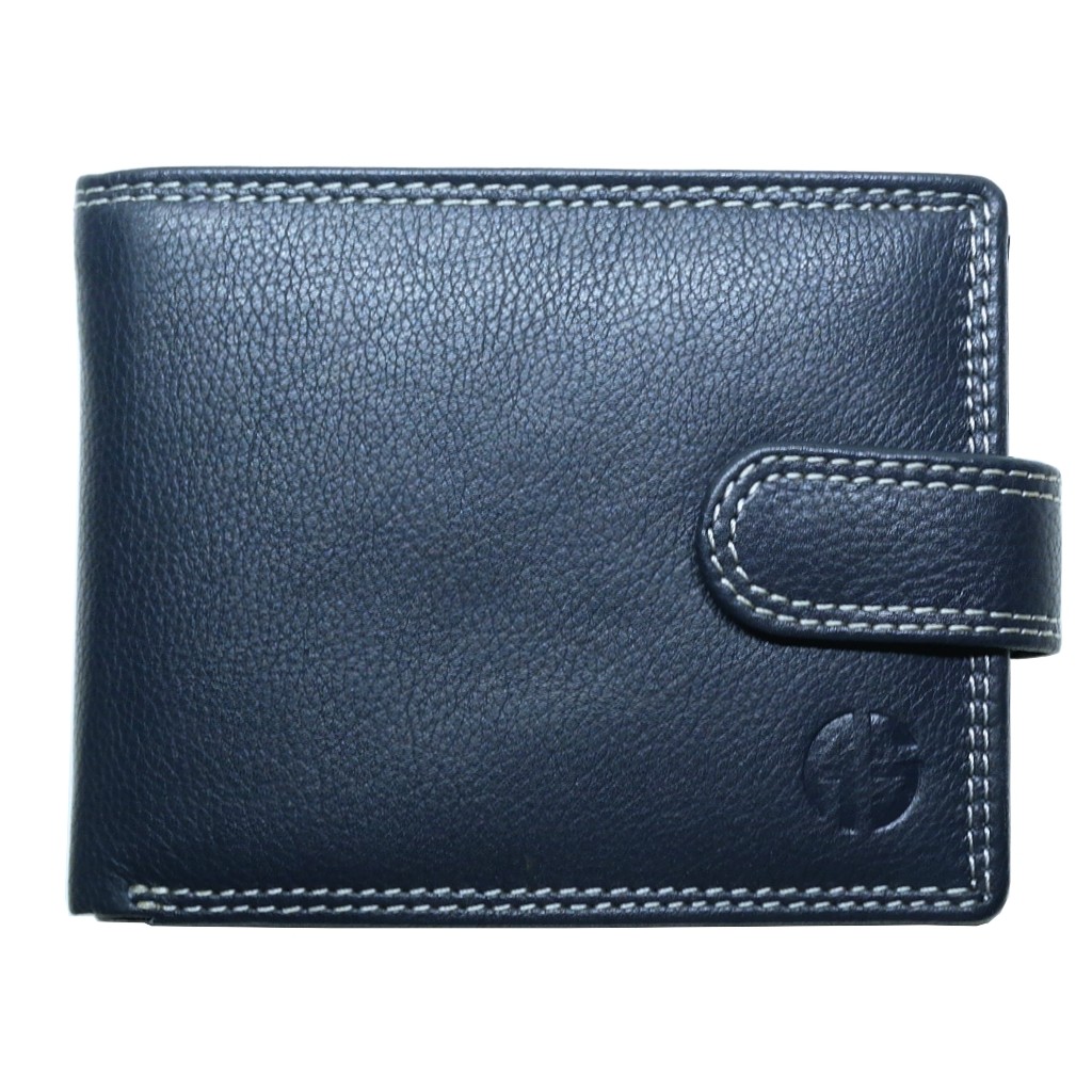 ALPHA STATUS 10111-0 RFID NAVY BLUE ΔΕΡΜΑΤΙΝΟ ΠΟΡΤΟΦΟΛΙ