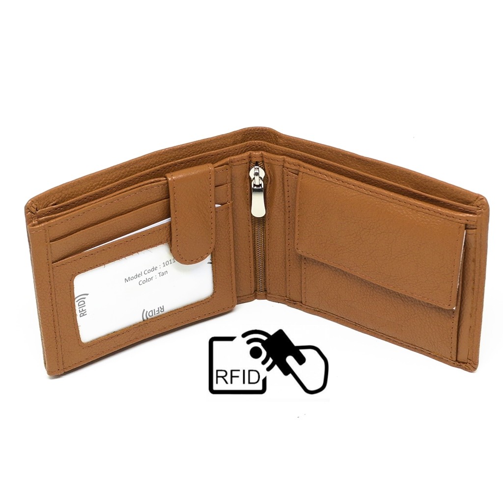 ALPHA STATUS 10114-0 RFID TAN ΔΕΡΜΑΤΙΝΟ ΠΟΡΤΟΦΟΛΙ