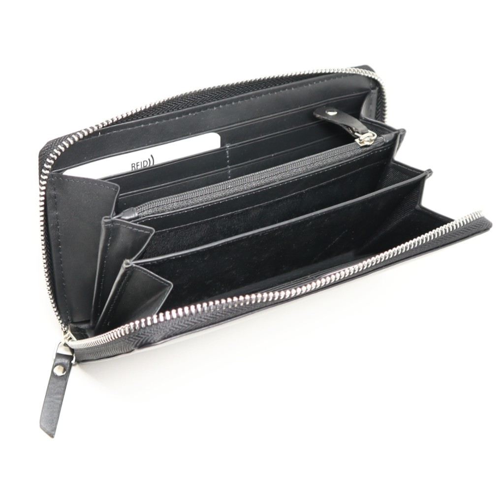 MENTZO L202 BLACK RFID SELENE ΔΕΡΜΑΤΙΝΟ ΠΟΡΤΟΦΟΛΙ