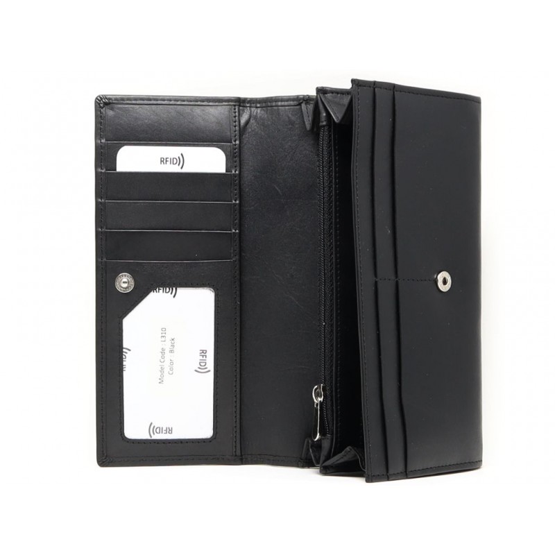 MENTZO L310 BLACK RFID ATHENA ΔΕΡΜΑΤΙΝΟ ΠΟΡΤΟΦΟΛΙ