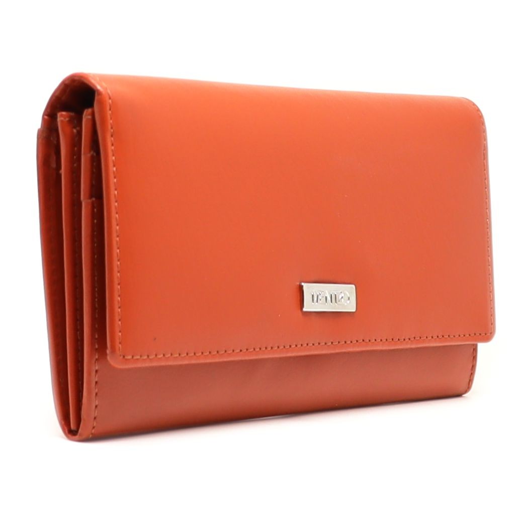 MENTZO L310 *ORANGE PAPAYA* RFID ATHENA ΔΕΡΜΑΤΙΝΟ ΠΟΡΤΟΦΟΛΙ