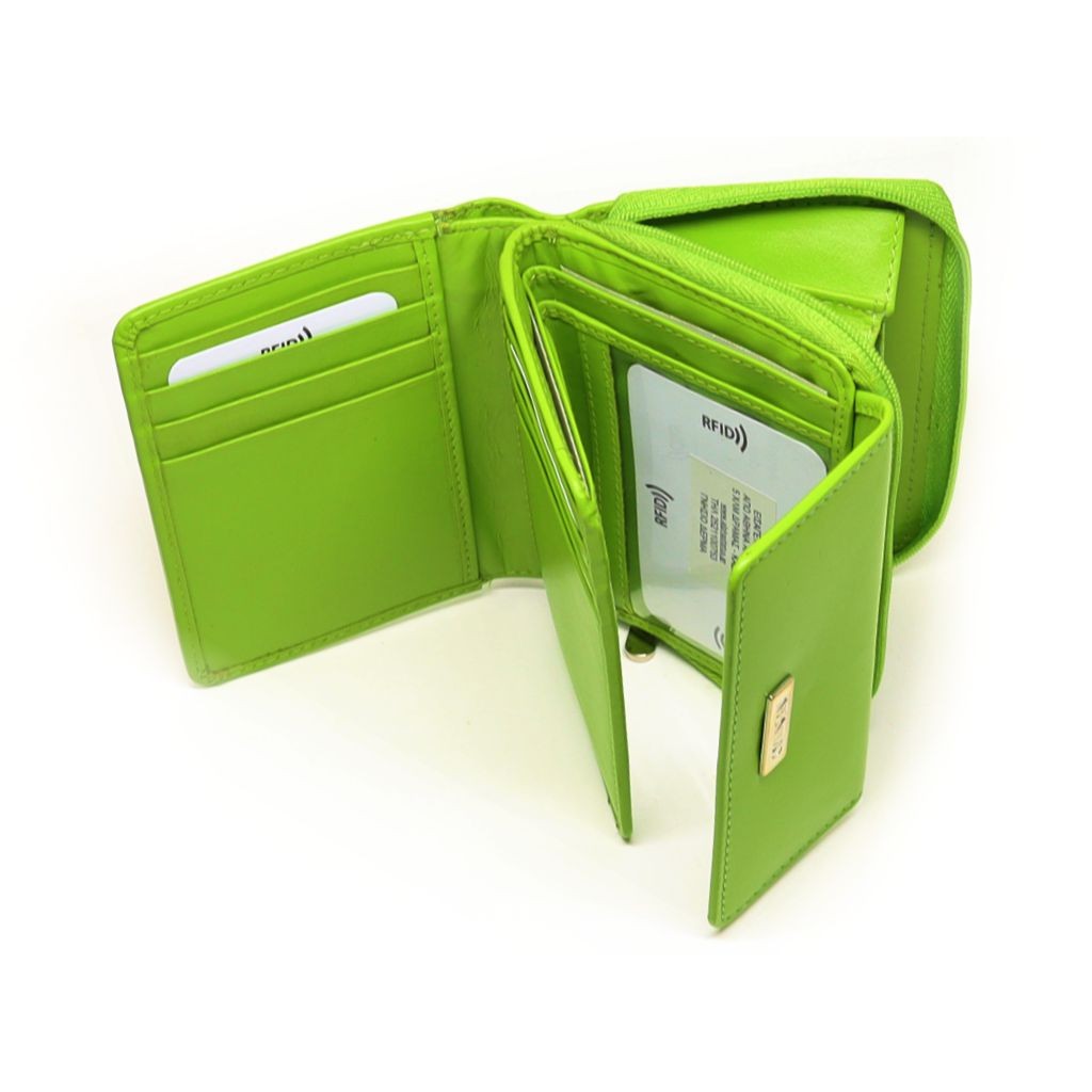 MENTZO L201 GREEN RFID CALYPSO ΔΕΡΜΑΤΙΝΟ ΠΟΡΤΟΦΟΛΙ