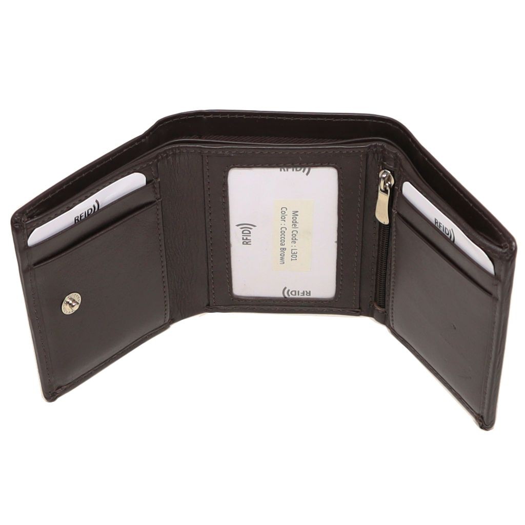 MENTZO L301 COCCOA BROWN RFID IRIS ΔΕΡΜΑΤΙΝΟ ΠΟΡΤΟΦΟΛΙ
