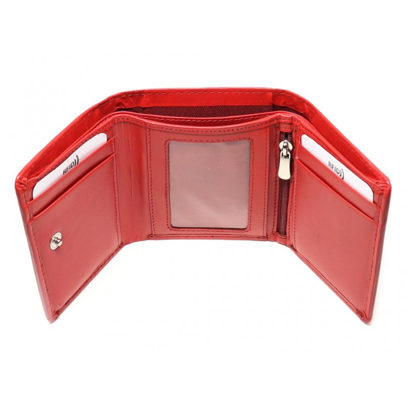 MENTZO L301 RED RFID IRIS ΔΕΡΜΑΤΙΝΟ ΠΟΡΤΟΦΟΛΙ